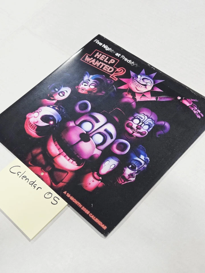 Calendario de pared Five Nights at Freddy's Help Wanted 2 2025 nuevo sellado 16 meses Foto 2 de 4