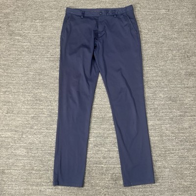 Rhone Commuter Pants Men 33x32 Blue Stretch Chino Casual Golf Performance Office