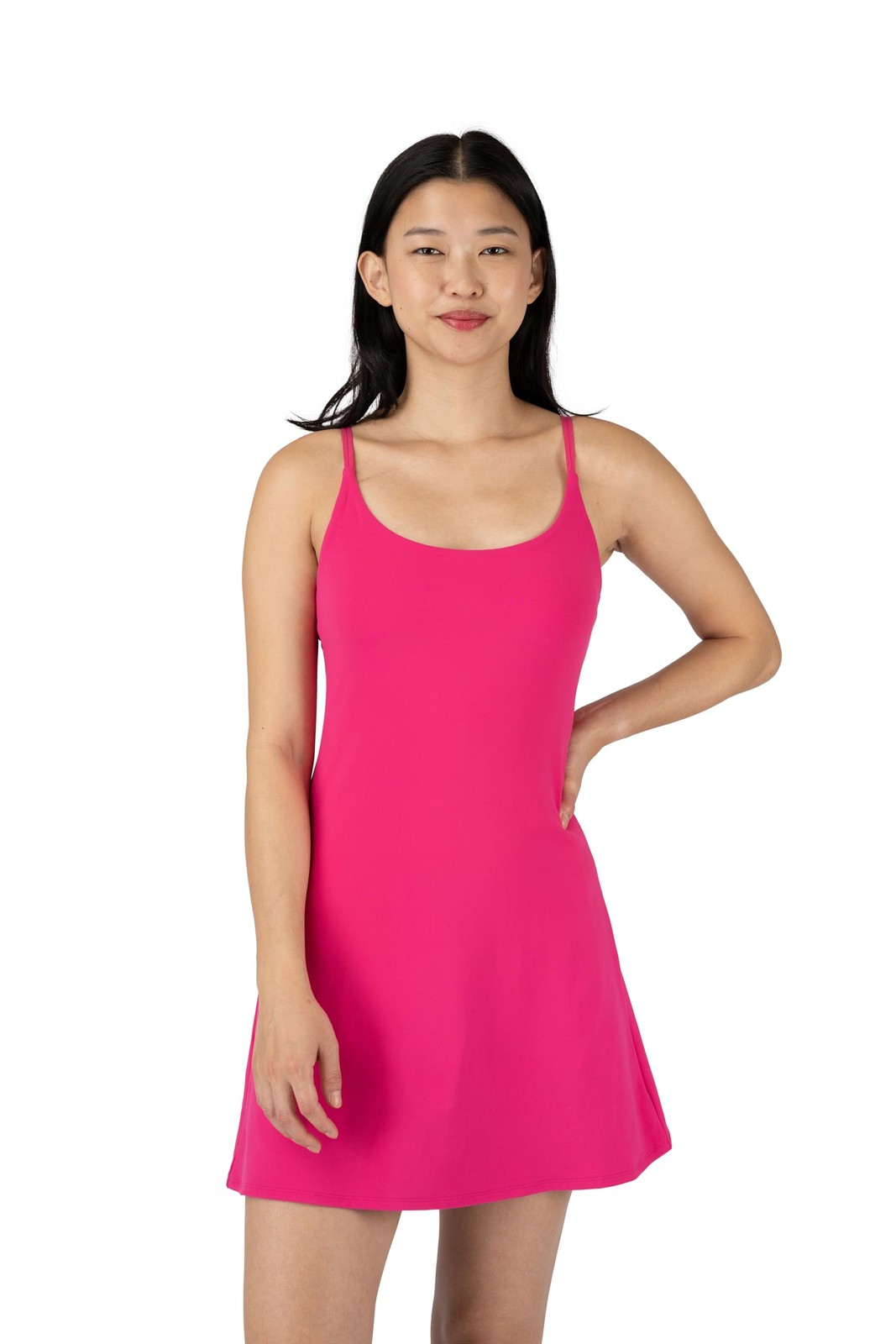 Теннисное платье 90 Degree By Reflex Lux с регулируемыми бретельками, встроенным бюстгальтером и