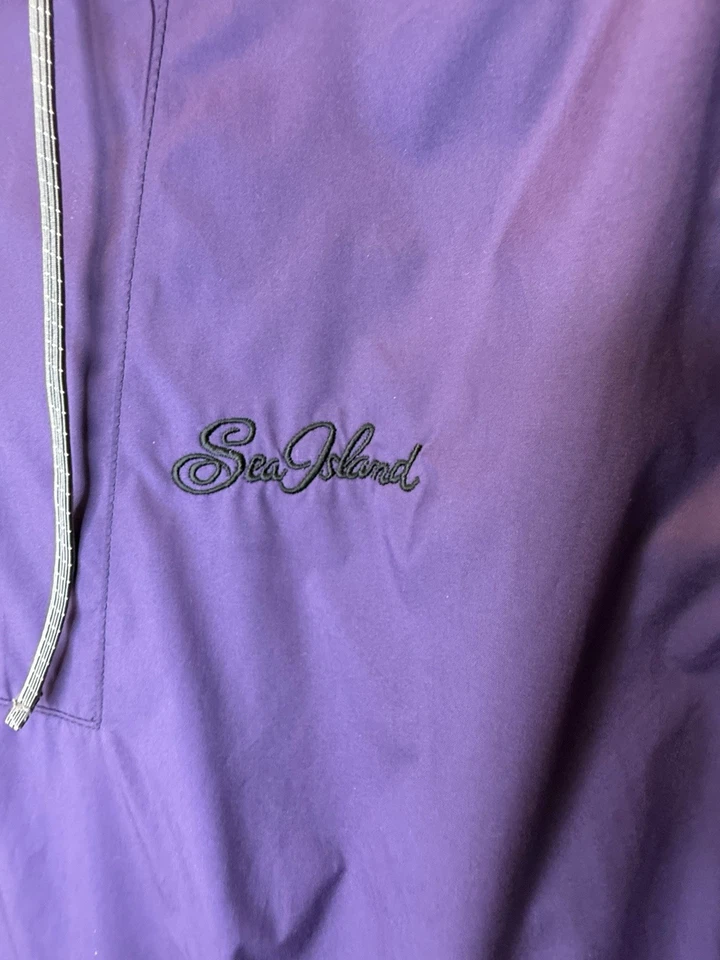 Chaqueta Peter Millar E4 Wind para mujer talla XL púrpura 1/4 cremallera SEA ISLAND GOLF Foto 2 de 4