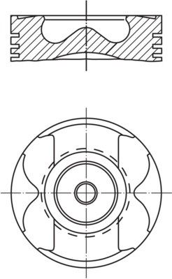 PISTON 001 PI 00177 000 FOR MERCEDES-BENZ OM651.955/956/940/913/925/916 2.1L - Picture 2 of 9