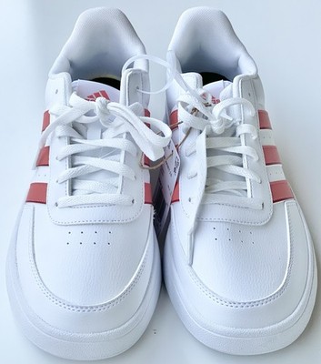 Adidas Trainers Breaknet 2.0 White Red Uk Size 10 New Casual Mens Shoes New