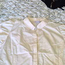 IZOD Girls White School Uniform Shirt, Button Front, Solid, Regular Fit, M