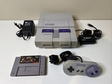 Super Nintendo SNES SNS-001 Console Bundle w/ WrestleMania Game Cords Controller