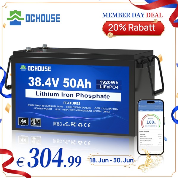 36V 50Ah Bluetooth Lifepo4 Akku Golf Cart Batterie Mit Monitor FüR Golf Cart-image