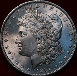Uncirculated 1885-O New Orleans Mint Silver Morgan Dollar
