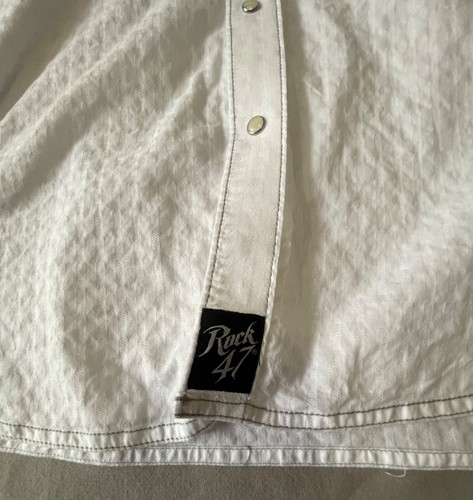 Rock 47 Shirt Pearl Snap Western Wranlger Cowboy Country Rodeo Men’s Size XXL - Picture 10 of 17