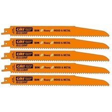 CMT JS1110VF-5 5-8 TPI 8-inch Bimetal Reciprocating Saw Blades for DCS387
