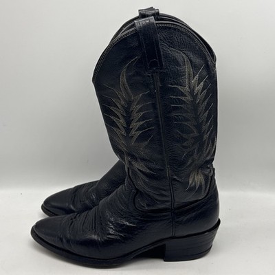 Dan Post Cowboy Boots Black 8.5 EW Milwaukee Bull Hide  display picture 3