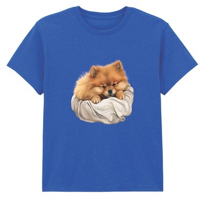 Pomeranian Welpe Hunde Tiere Kinder T-Shirt süß flauschig Hund Tee