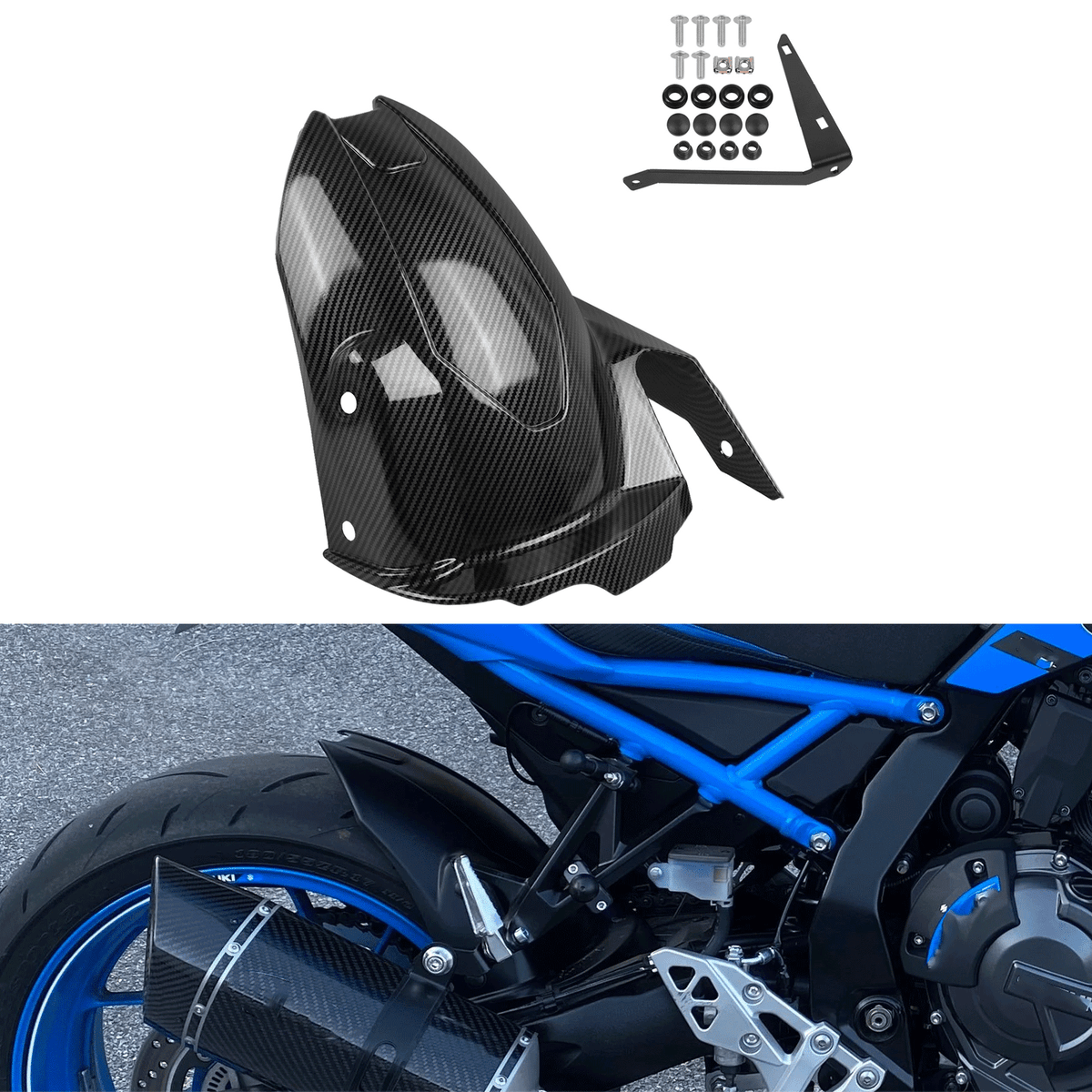 For Suzuki GSX-8S 23+ GSX-8R 24+ GSX-8TT 800 Rear Fender Hugger