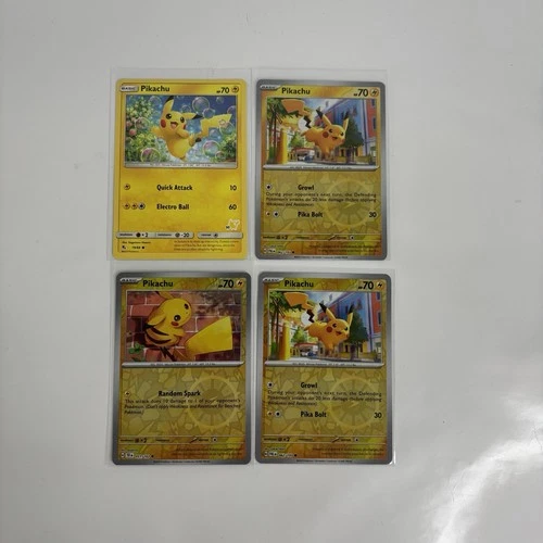 Pikachu Pokémon Card Bundle x5 | Job Lot | Mixed Cards