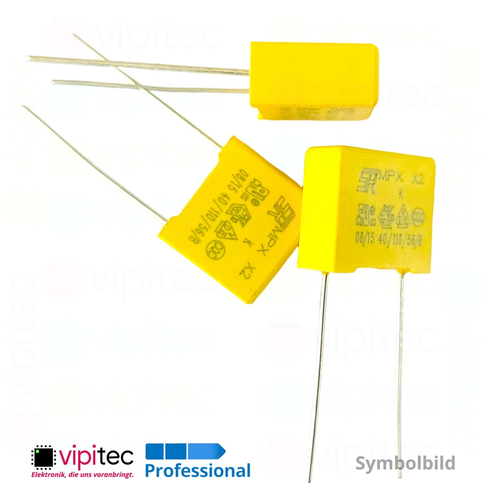 47nF MKP X2 Entstörkondensator 10% 310V 13x11x5mm RM 10mm 0,047uF µF Kondensator - Bild 2 von 3