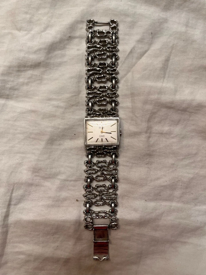 Pedre Women Watch White Dial Silver Nugget Bracelet Automatic 70’s Art Deco 26mm - Image 2 of 4