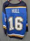 Brett Hull HOF Signed St Louis Blues Hockey Jersey AUTO BAS Beckett Sz XL