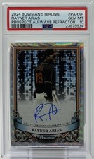 Rayner Arias Rookie Auto PSA 10 -2024 Bowman Sterling RayWave /125 Giants Phenom
