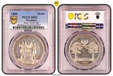 Medal1848 Deutsches Parlament von Drentwett Deutschland Frankfurt SP63 PCGS Rare