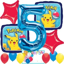 Anagram Pokemon Birthday Party Balloons Bouquet  #5 Officially Licensed