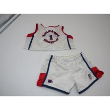 Build-A-Bear Workshop WNBA Basketball Jersey and Shorts Set White Red Blue