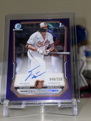 2026 Bowman Chrome Prospect Auto Victor Figueroa Purple Refractor /250 1st Bowma