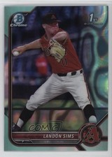 2022 Bowman Draft Chrome Aqua Lava Refractor 177/199 Landon Sims #BDC-72 1k9t