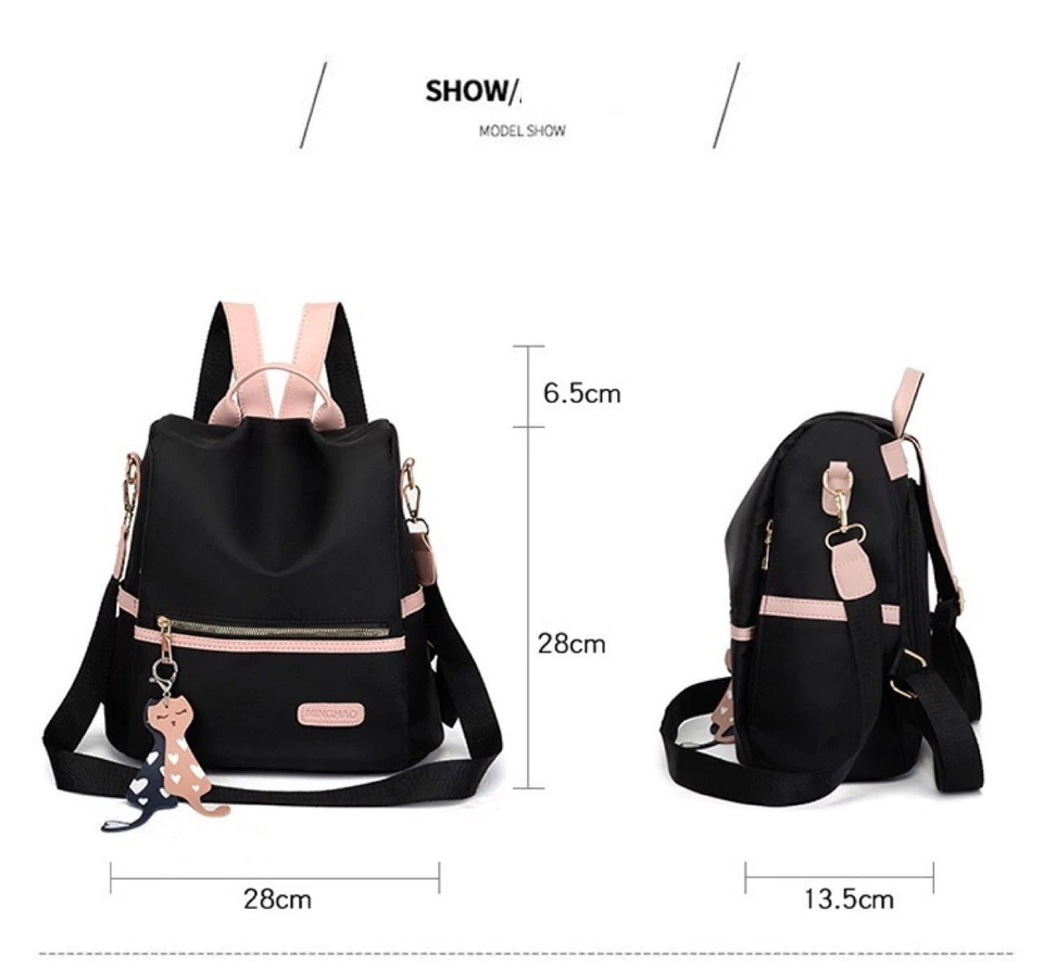 2 in 1 Rucksack Tasche Damen Schultertasche Umhängetasche Handtaschen Backpack - Bild 4 von 4
