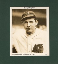 #76 HARRY HEILMANN, 1927 Tigers & HOF ~ 1981 THE SPORTING NEWS Conlon 4x5 B