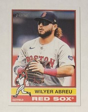 WILYER ABREU 2025 Topps Heritage #89 Red Sox Gold Glove