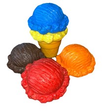 Ice Cream Cone Color Learning Toy 5 Colors Yellow Orange, Red Brown Blue