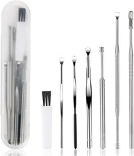 BetyBedy 7-Pcs Ear Pick Earwax Removal Kit w/ Brush & Storage Box