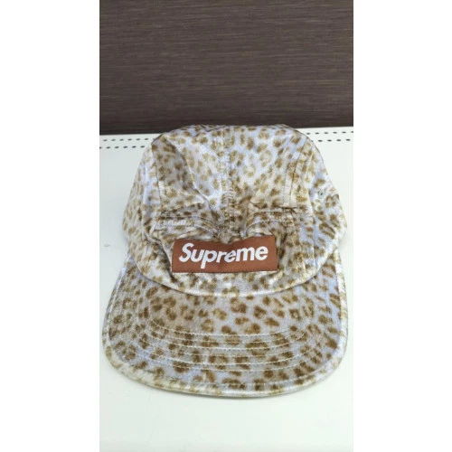 CASQUETTE DE CAMP VELOURS LÉOPARD SUPRÊME 24SS avec talon billet