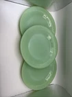 Fire-King Jadeite Green Jane Ray Oven Ware 7-3/4”Salad Lunch Plates Set Of 3