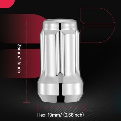 M12x1.5 Lug Bolts 20Pcs Set with Wheel Locks 60 Degree Cone Seat