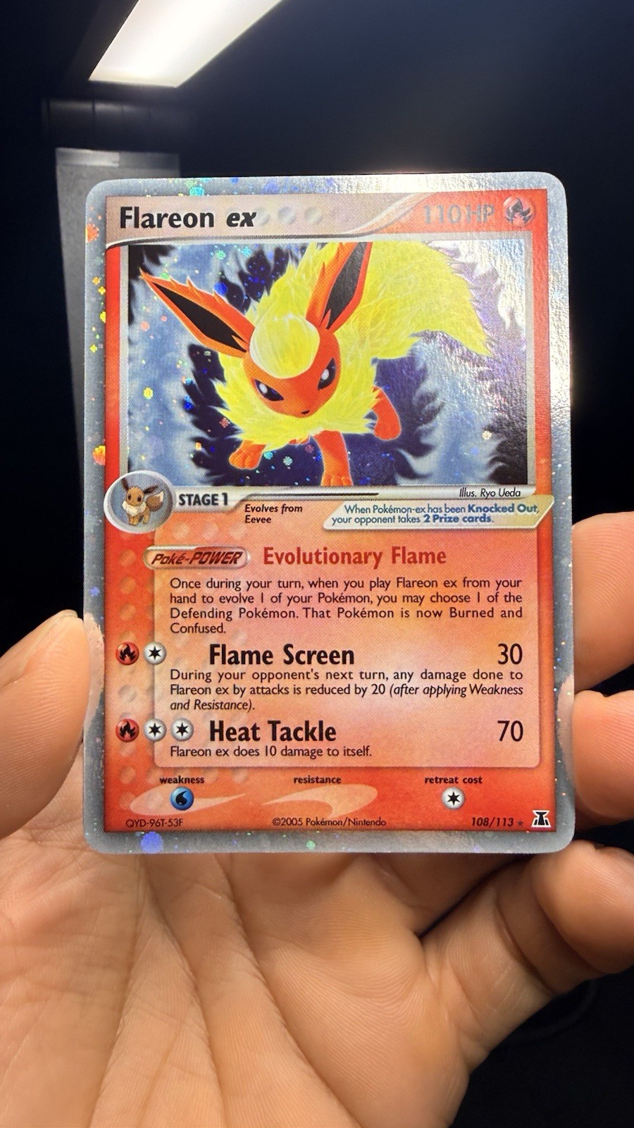 Flareon Ex 108/113 Ultra Rare Holo 2005 Ex Delta Species Pokemon TCG Card