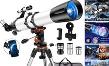 Telescope for Adults High Powered 90mm Aperture 800mm 32X-240X , 80090white