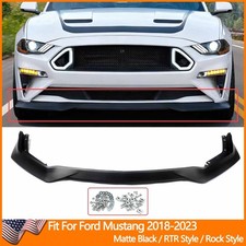 Rtr Style Front Bumper Lip Splitter Matte For Ford Mustang Gt Ecoboost 2018-2023 Rtr Style Front Bumper Lip Splitter Matte For Ford Mustang Gt Ecoboost 2018-2023