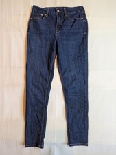 Seven7 Jeans Women's 10 Tummyless High Rise Skinny Leg Dark Wash Denim Blue