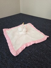 Carter  s Pink  White Unicorn Baby Lovey Security Blanket 2016 Gold Horn 14  