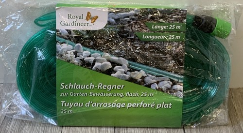 Royal Gardineer Schlauch Regner Flach zur Bewässerung 25m ( R7F