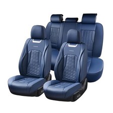 Car Seat Covers Full Set, 5 Seats Seat Covers for Cars, Nappa Fullset Blue