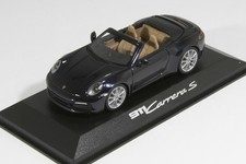 Minichamps 1/43 Porsche 911 992 Carrera S Cabriolet 2019 Blue Diecast Model
