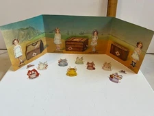1984 REPRO DOLLIES ON THEIR TRAVELS PAPER DOLLS W/ TRUNKS SUITCASES BY MERRIMACK