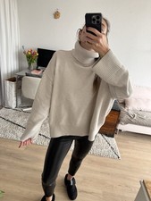 H&M Rollkragenpullover S Oversize beige Stric...