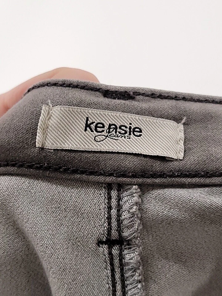 Pantalones ajustados Kensie para mujer adulto talla 14 gris mezcla de rayón elásticos Foto 3 de 4