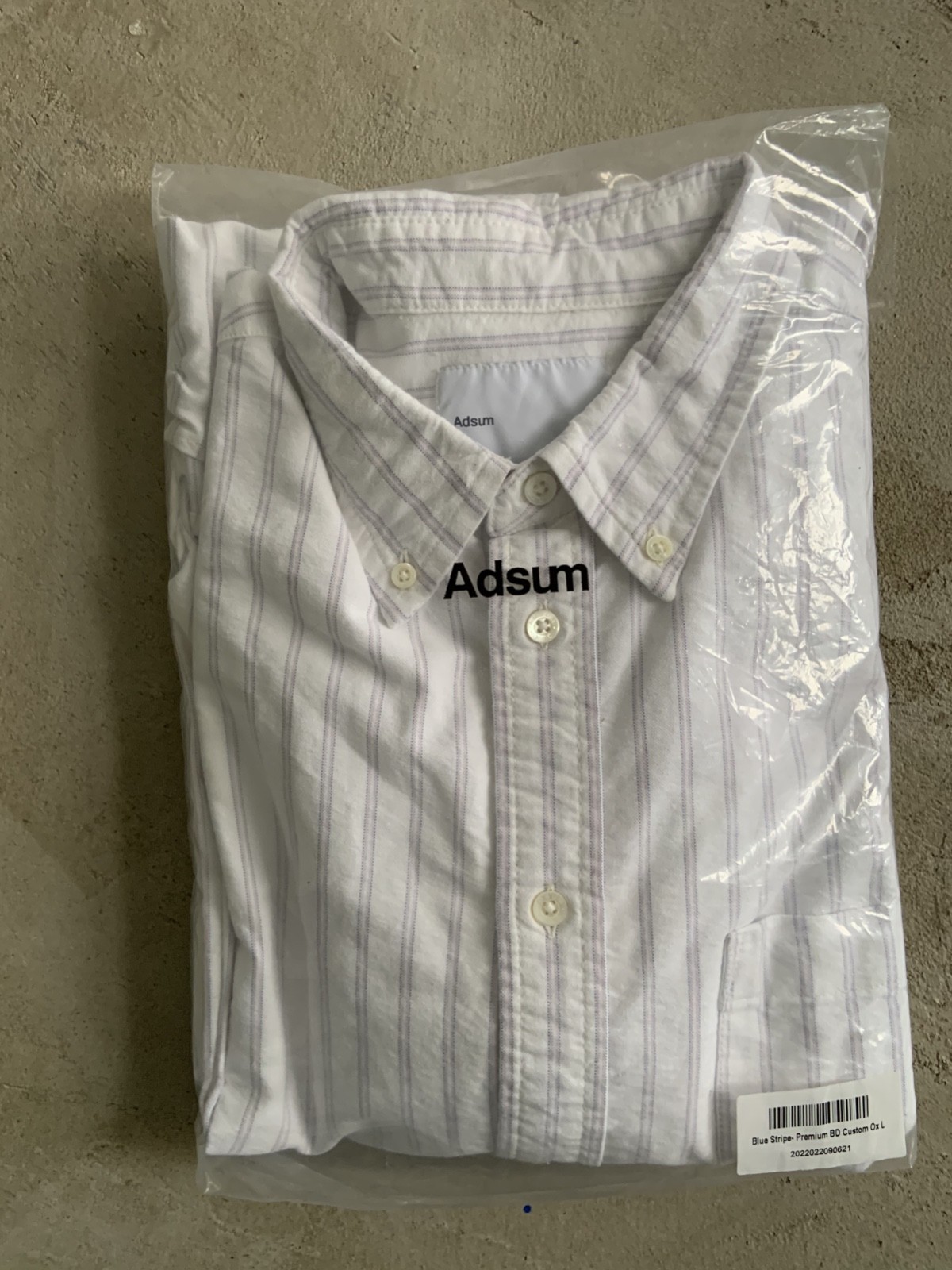 Adsum Premium BD Custom Oxford Shirt L Blue Strip… - image 4