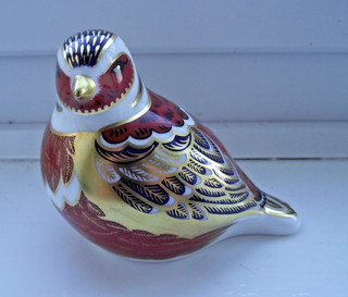 ROYAL CROWN DERBY CHAFFINCH BIRD 21st ANNIVERSARY GOLD STOPPER FIRST 1st QUALITY