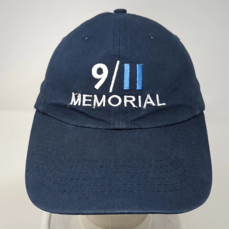 Gorra de béisbol 9/11 Memorial Strapback azul talla única bordada Harriton Foto 2 de 4