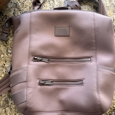 Dagne Dover Indi large Neoprene Diaper Bag Backpack pink mauve 