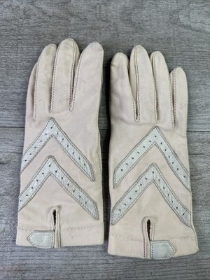 Vintage IsoToner Beige Driving Gloves Women s One Size Lined Stretchy