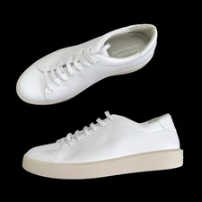 Everlane Women Men Unisex White ReLeather Court Sneakers Size F14/M12 NWOB